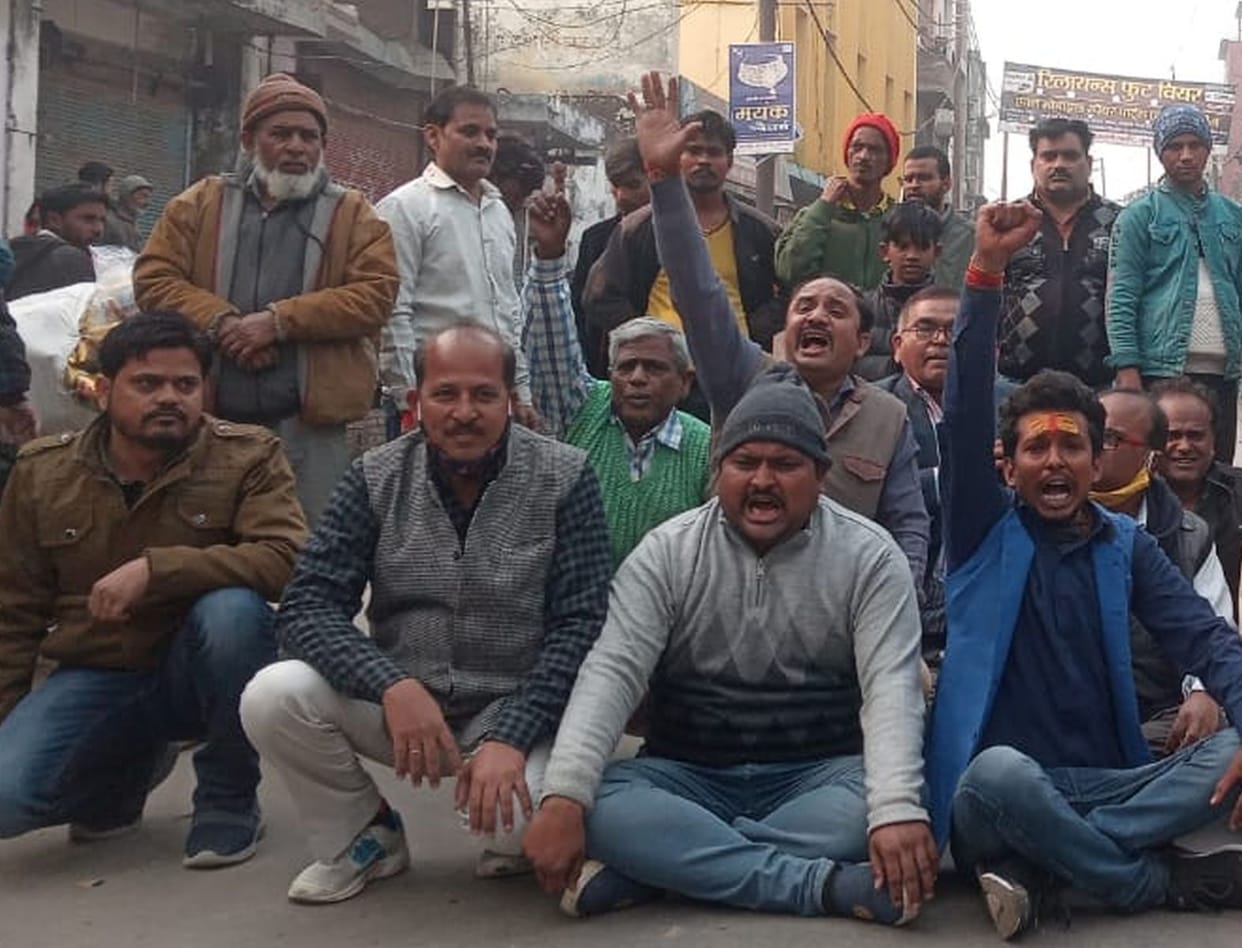 If the encroachment is removed then the businessman sitting on the protest