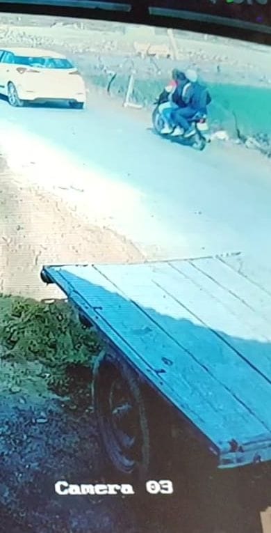 After entering the bank, the miscreants shot a pistol at the manager, CCTV screen shot and broken