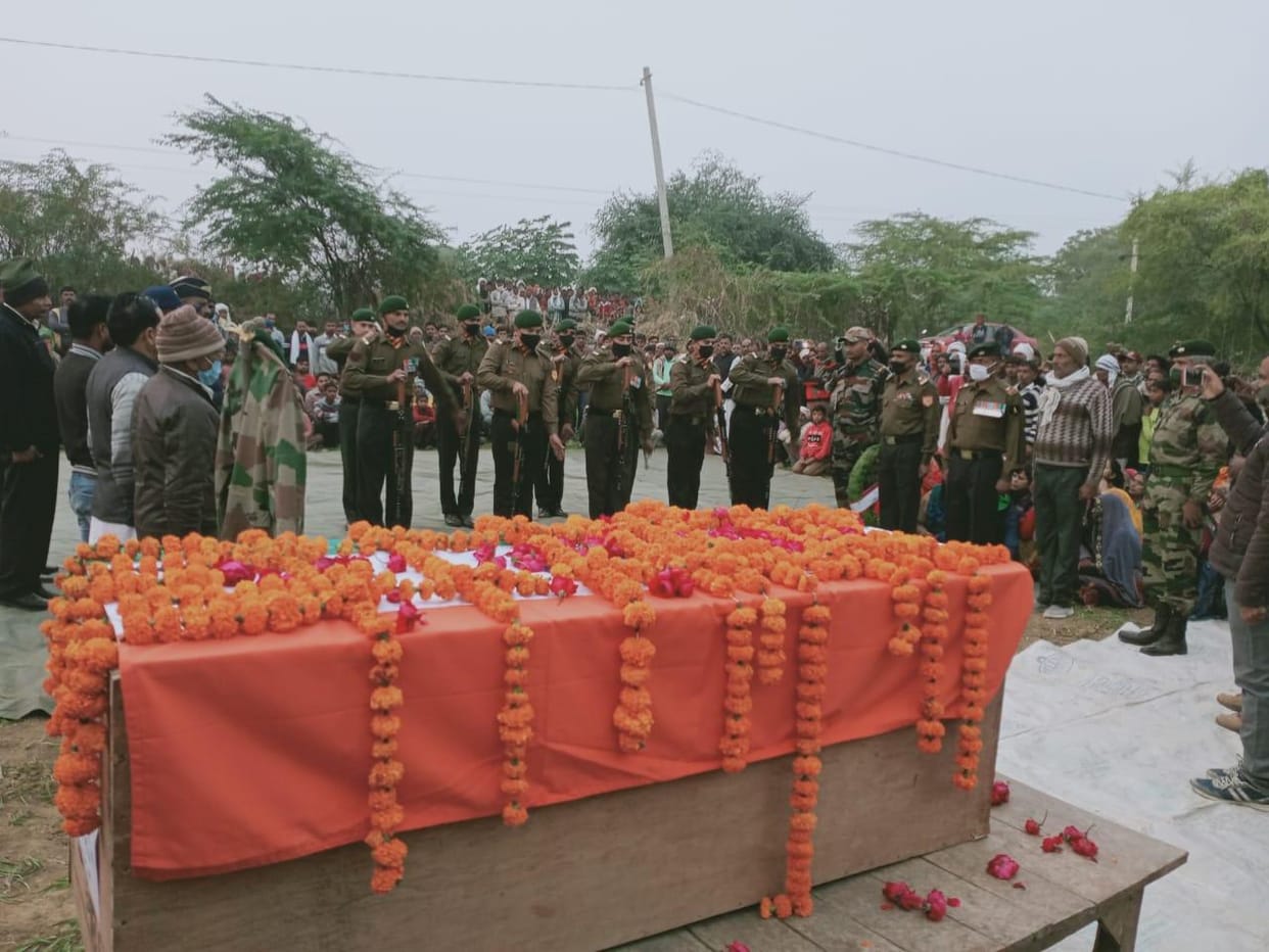 Subedar's funeral was done with respect