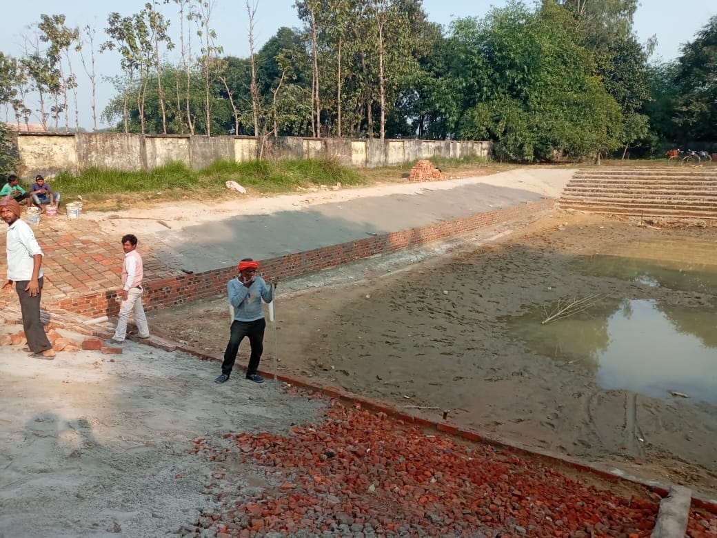 An attractive reservoir being built at a cost of 10 lakhs, migratory birds will come