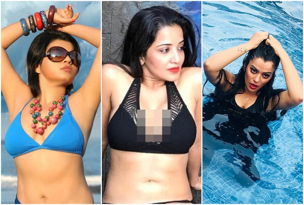 Bhojpuri Actresses in Bikini Monalisa Amrapali Dubey Rani Chatterjee Nidhi Jha Shraddha Sharma