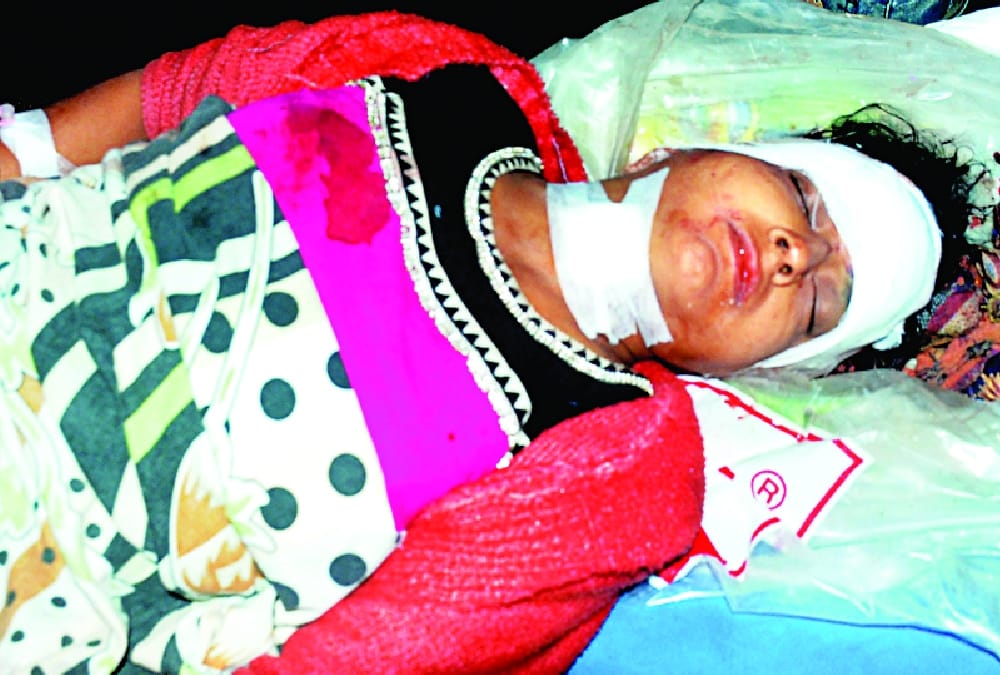 man injured wife in suspection