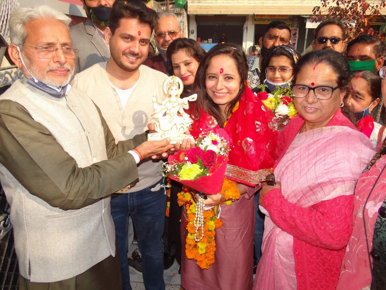 Katyayani welcomed in the pilgrimage