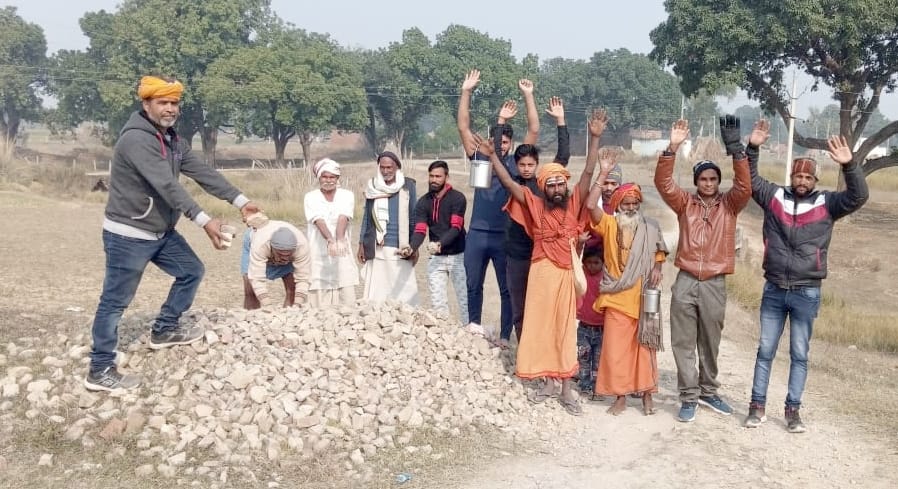 Demonstration of villagers for construction of Panchvati Ghat Road