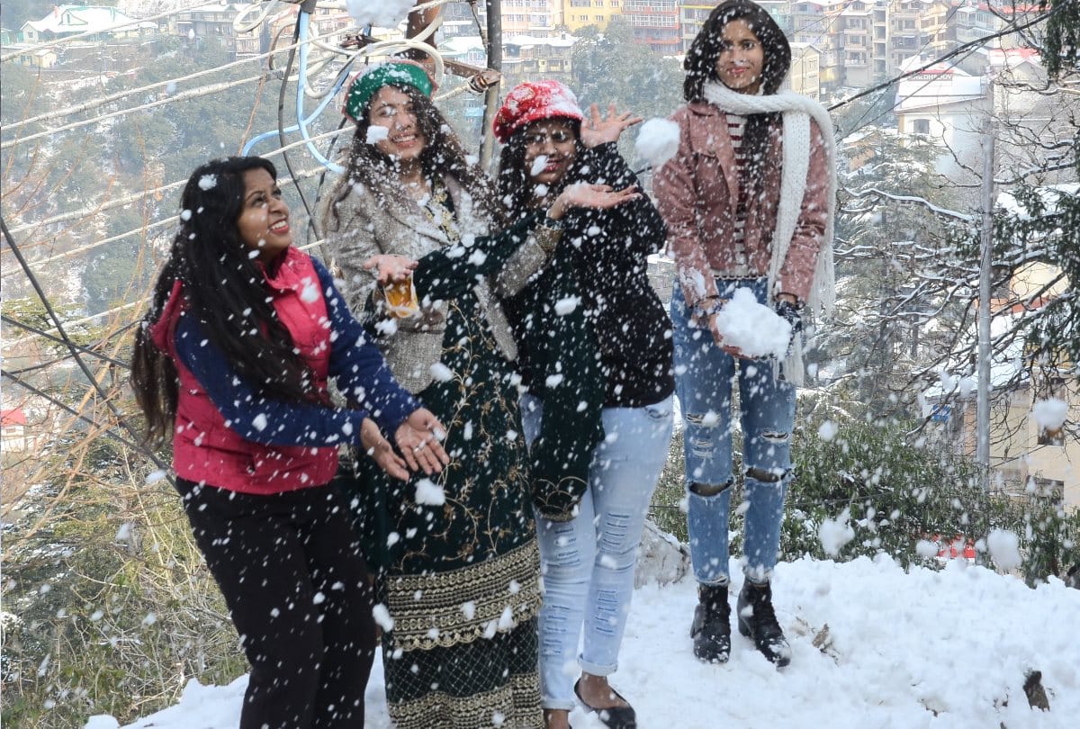 weather update himachal pradesh: images of snowfall in shimla manali chamba