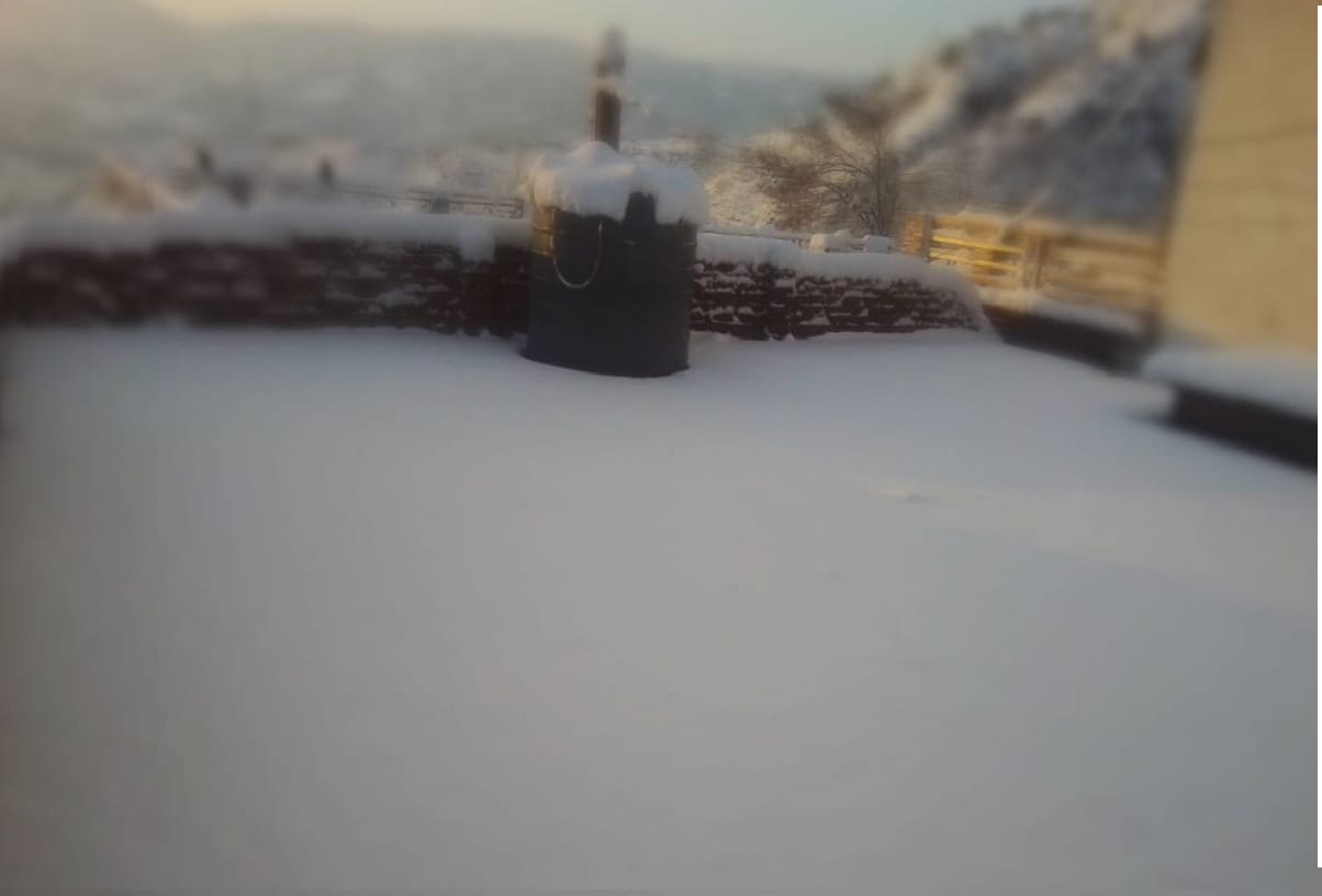 Snowfall in mata vaishno devi dham and other mountains in jammu kashmir