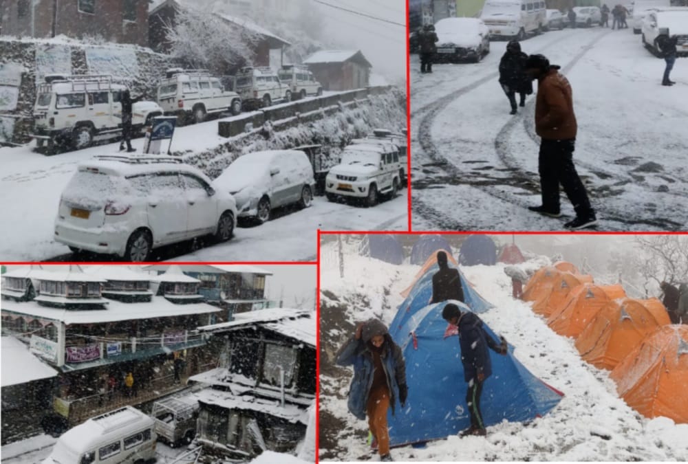 Uttarakhand Snowfall News: Heavy Snow Covered Hilly Area before New Year see Awesome Photos