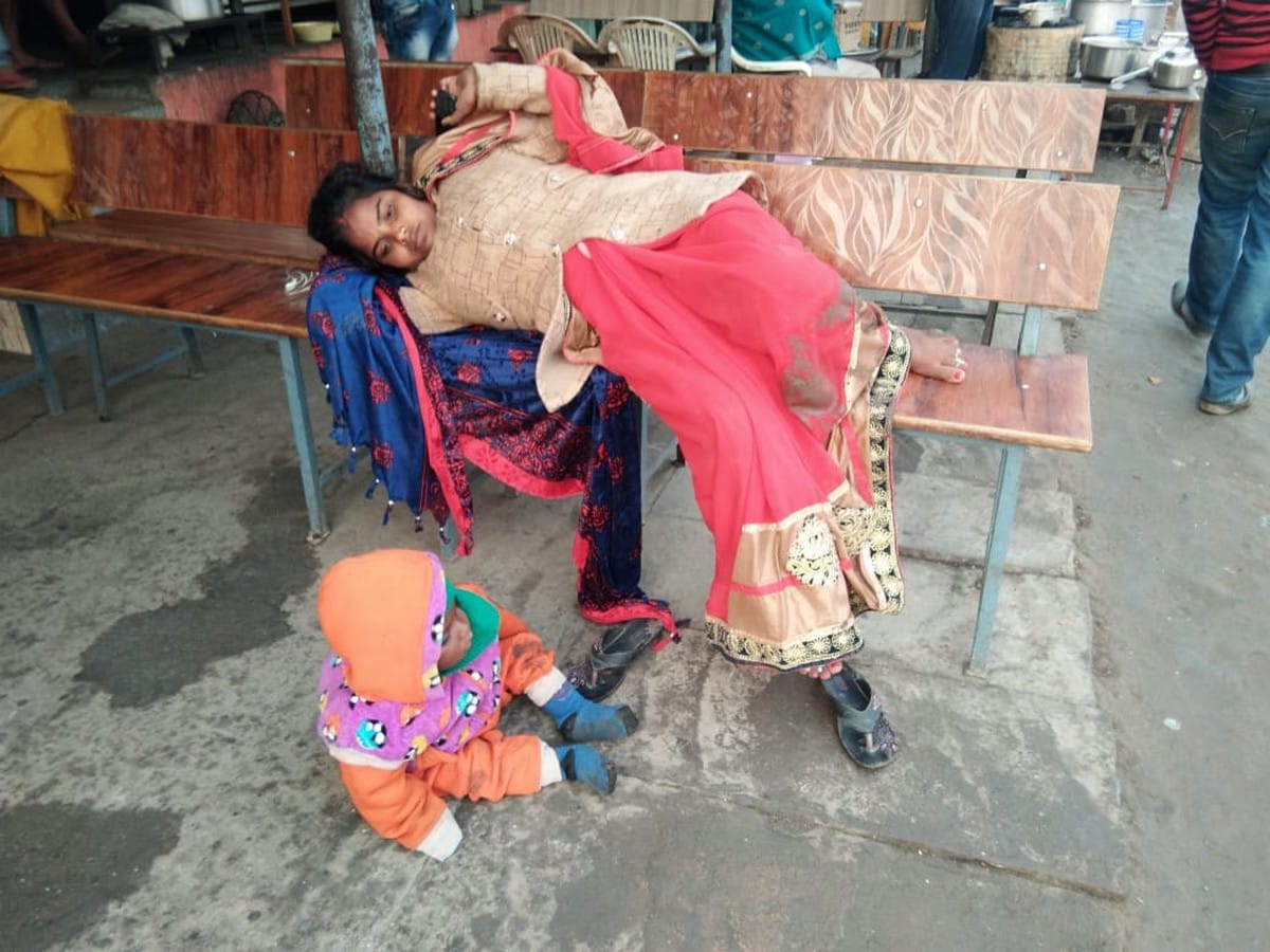couple going to get medicine for child truck collided with bike in varanasi
