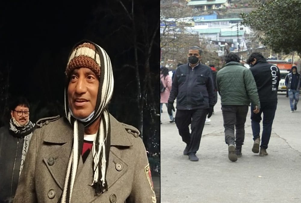 New Year 2021: Comedian Raju Srivastav Walked on Nainital Mall Road wearing Cap and Muffler