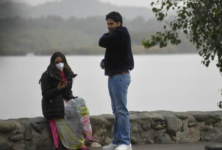 Varun Dhawan And Kiara Advani shoot for film Jug Jug Jiyo in chandigarh