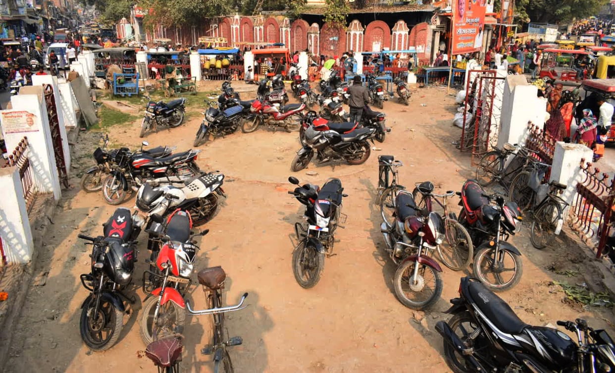The tracks lost due to encroachment, there is no place even at crossroads