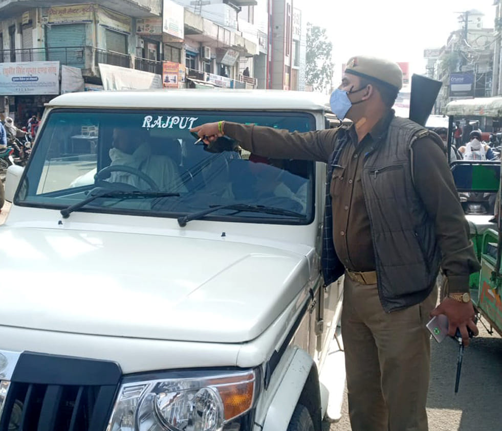 Caste vehicles running indiscriminately on the road