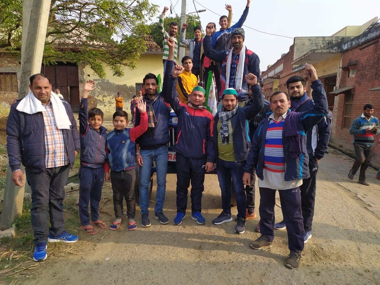 RLD workers traveled to Delhi