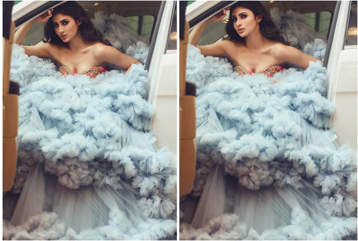 mouni roy photos in cloud gown look stunning and gorgeous