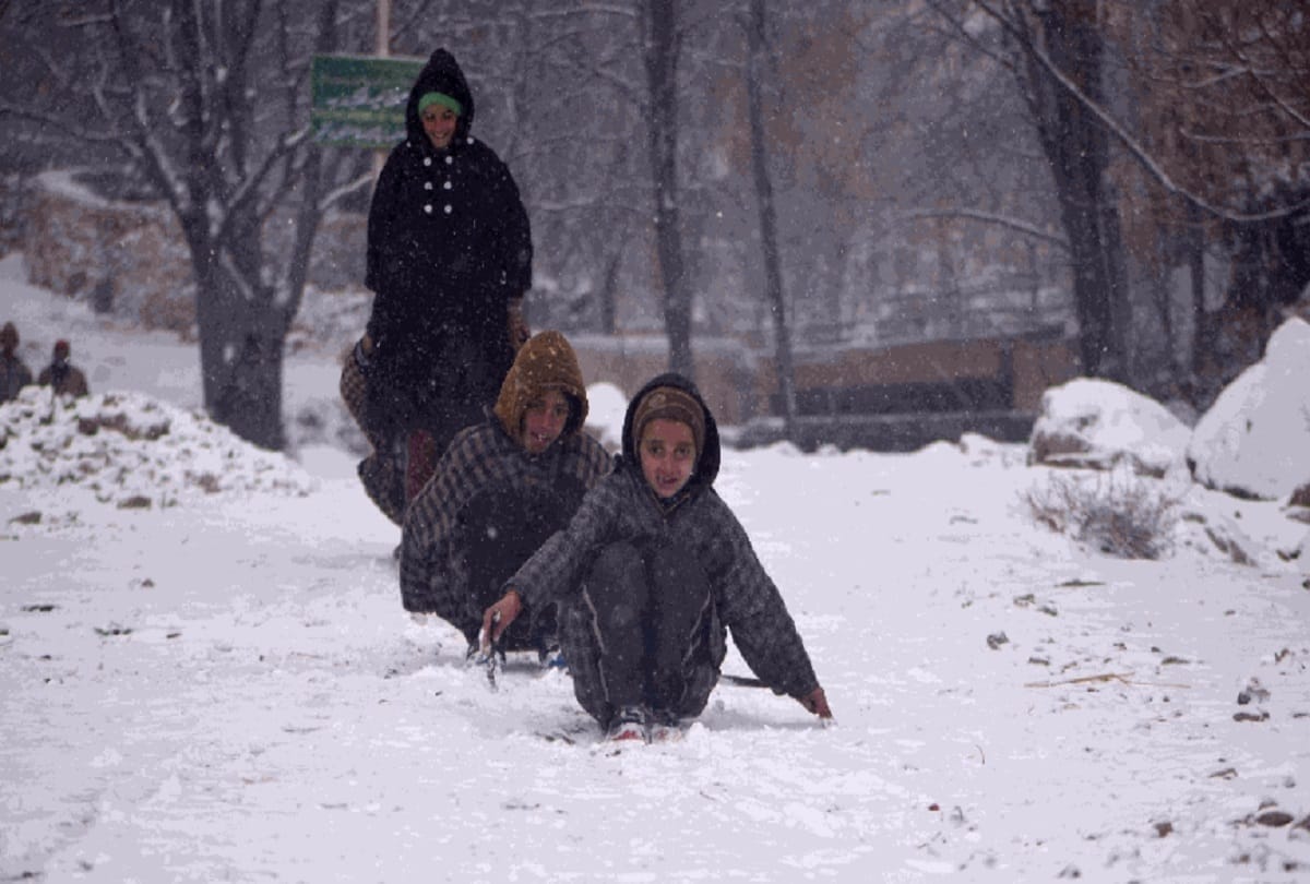 fresh snowfall in kashmir Snow covered like white sheet