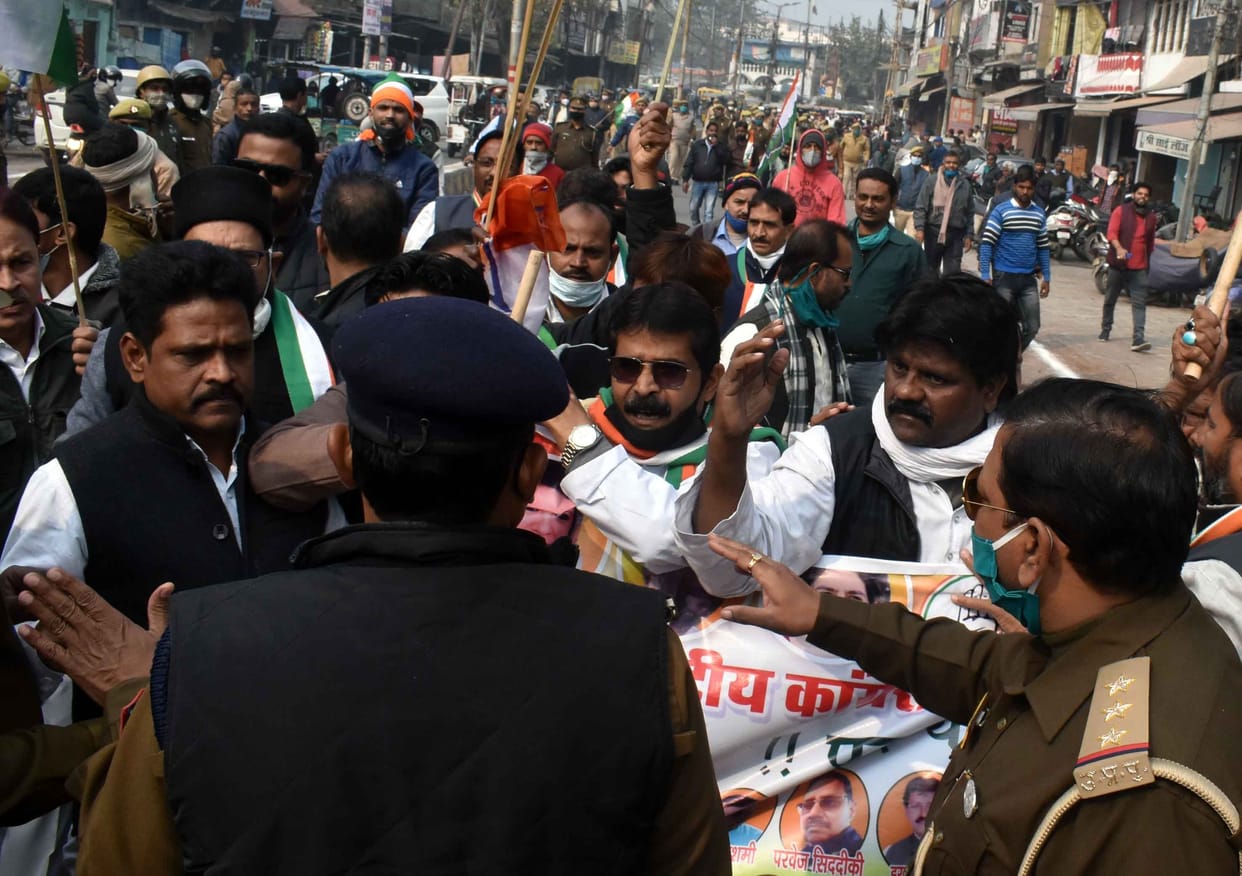 Congressman taking padyatra in city southern arrested again, said