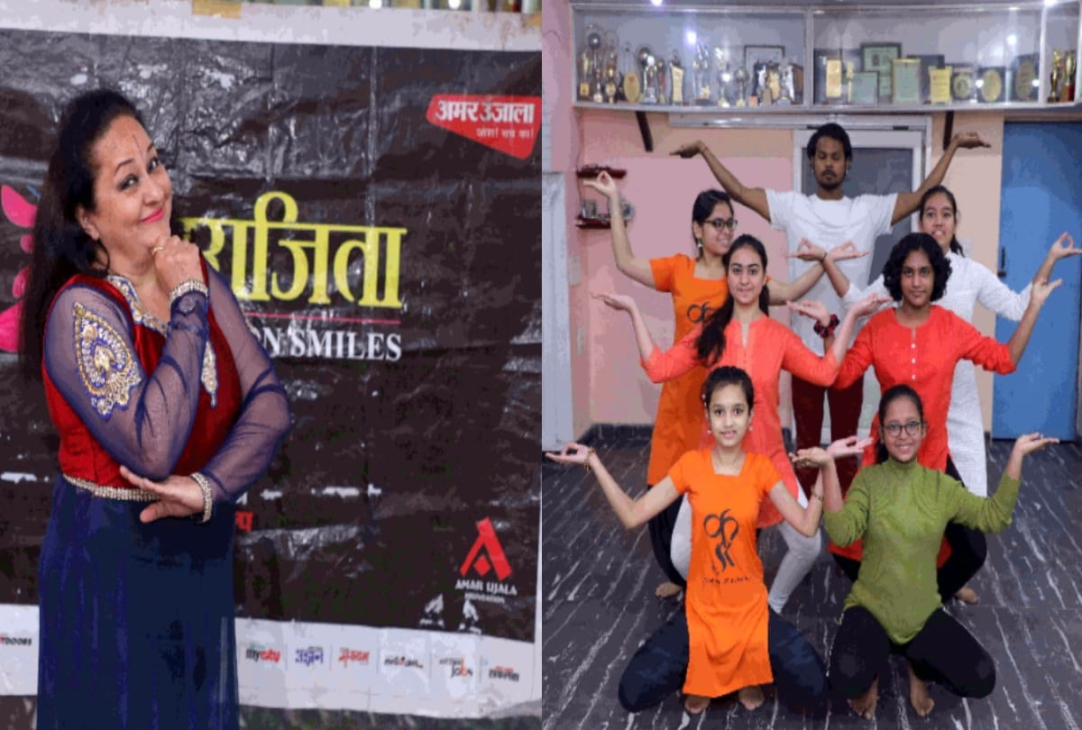 amar ujala aparajita kathak guru kalpana teaching girls