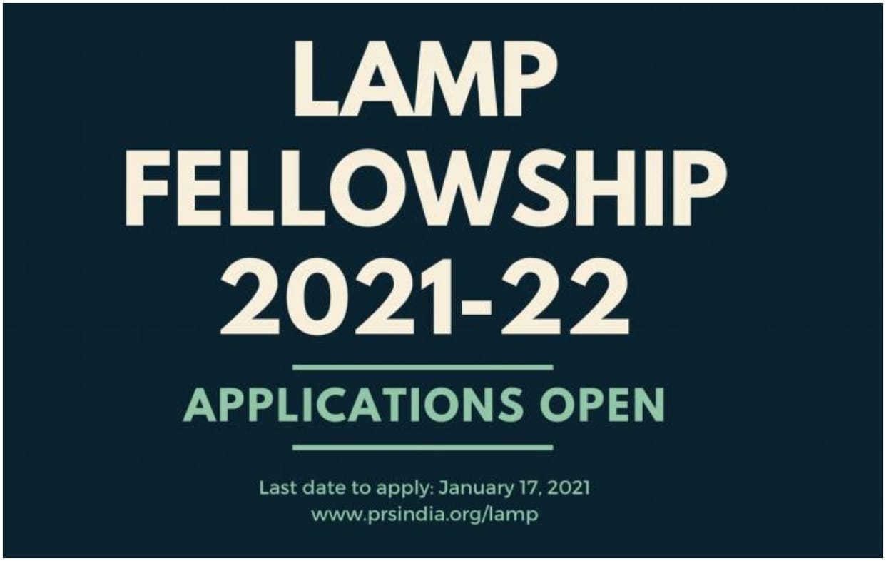 LAMP Fellowship 2021 Details and How to apply, Check official website prsindia.org/lamp