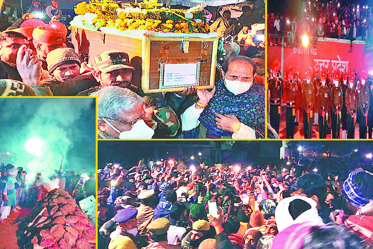 Salute to the martyrdom: Josh High seen at funeral of martyr Anil Tomar in heavy cold
