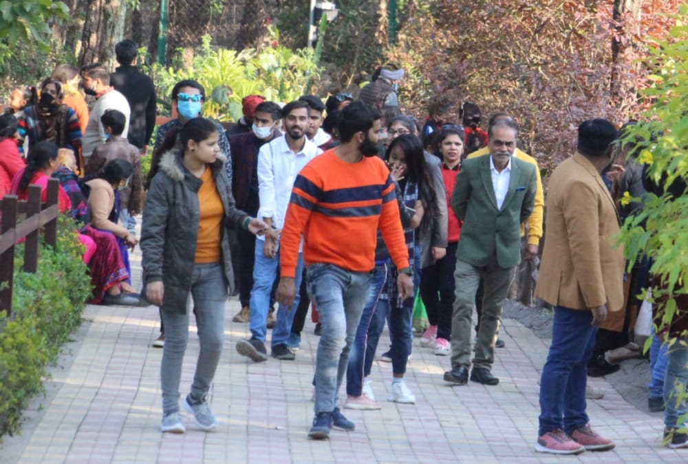 New Year 2021: Record Tourist Crowd in Dehradun Zoo photos