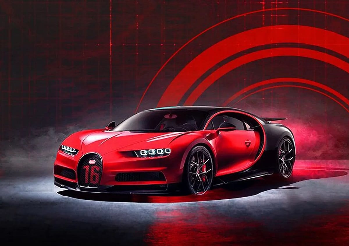 China Copycat Cars: Luxury sports car Bugatti Chiron chinese version named as shandong fengde bugatti p8 electric car