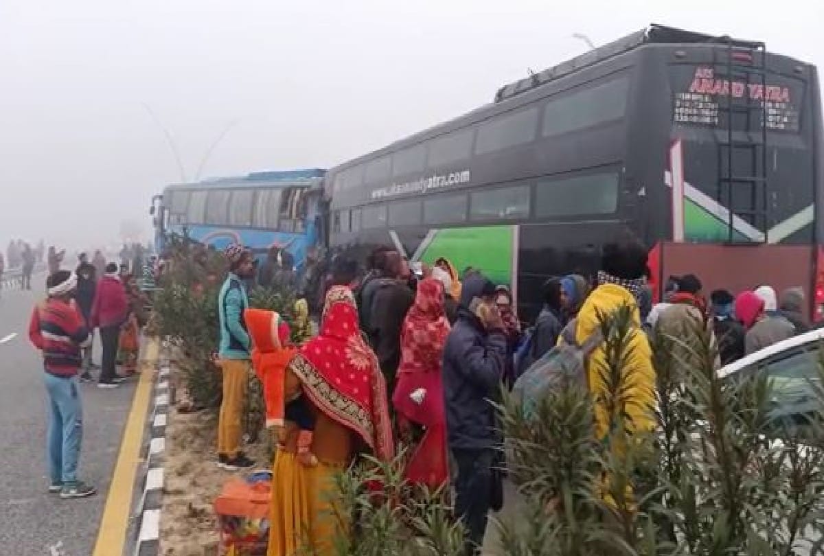 Agra Lucknow Expressway Accident Today News: buses collided on Agra-Lucknow Expressway due to fog