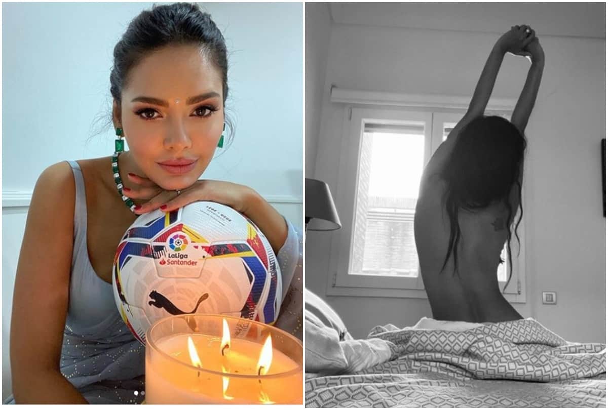 Esha Gupta Shares Her Topless Photo Says Bye 2020