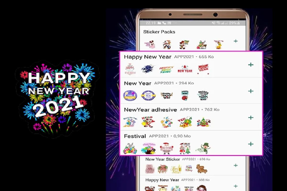 Happy New Year 2021: बिना एप डाउनलोड किए WhatsApp पर ऐसे भेजें नए साल का स्टीकर happy new year 2021 stickers for whatsapp how to send GIF Image pic and more