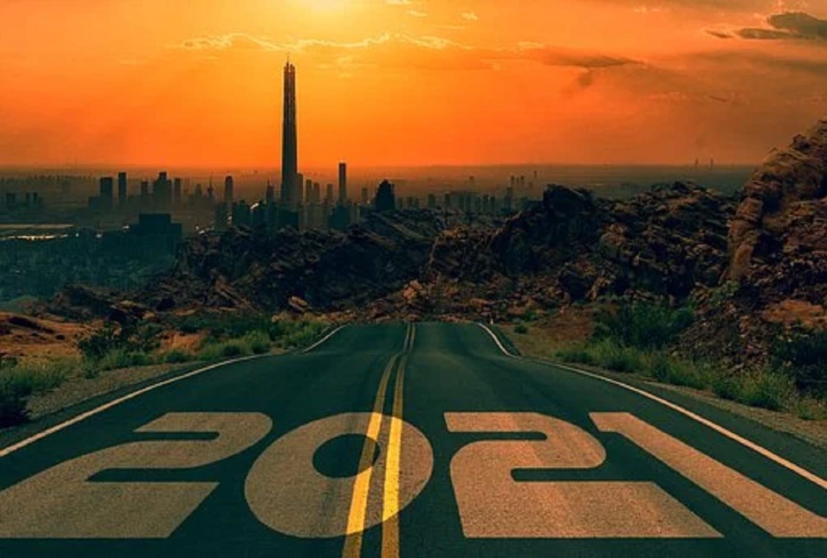 Happy new year 2021 The crop will bloom on the finished land of 2020 in 2021