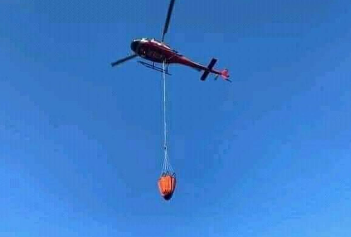 Massive fire in Pathibhara forest at Nepal