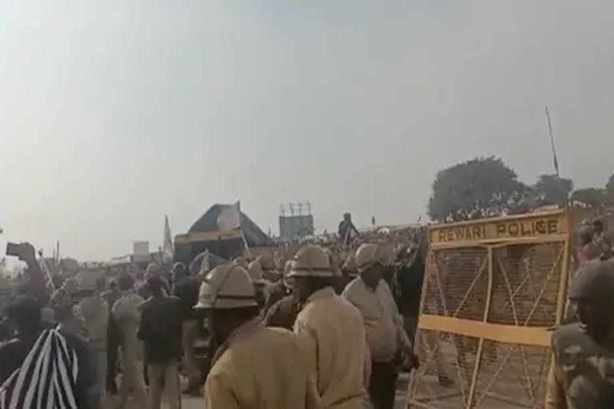 Alwar Rajasthan Kisan Andolan Today Latest News:Rajasthan alwar kisan andolan violent on haryana rajasthan border police lathi charged