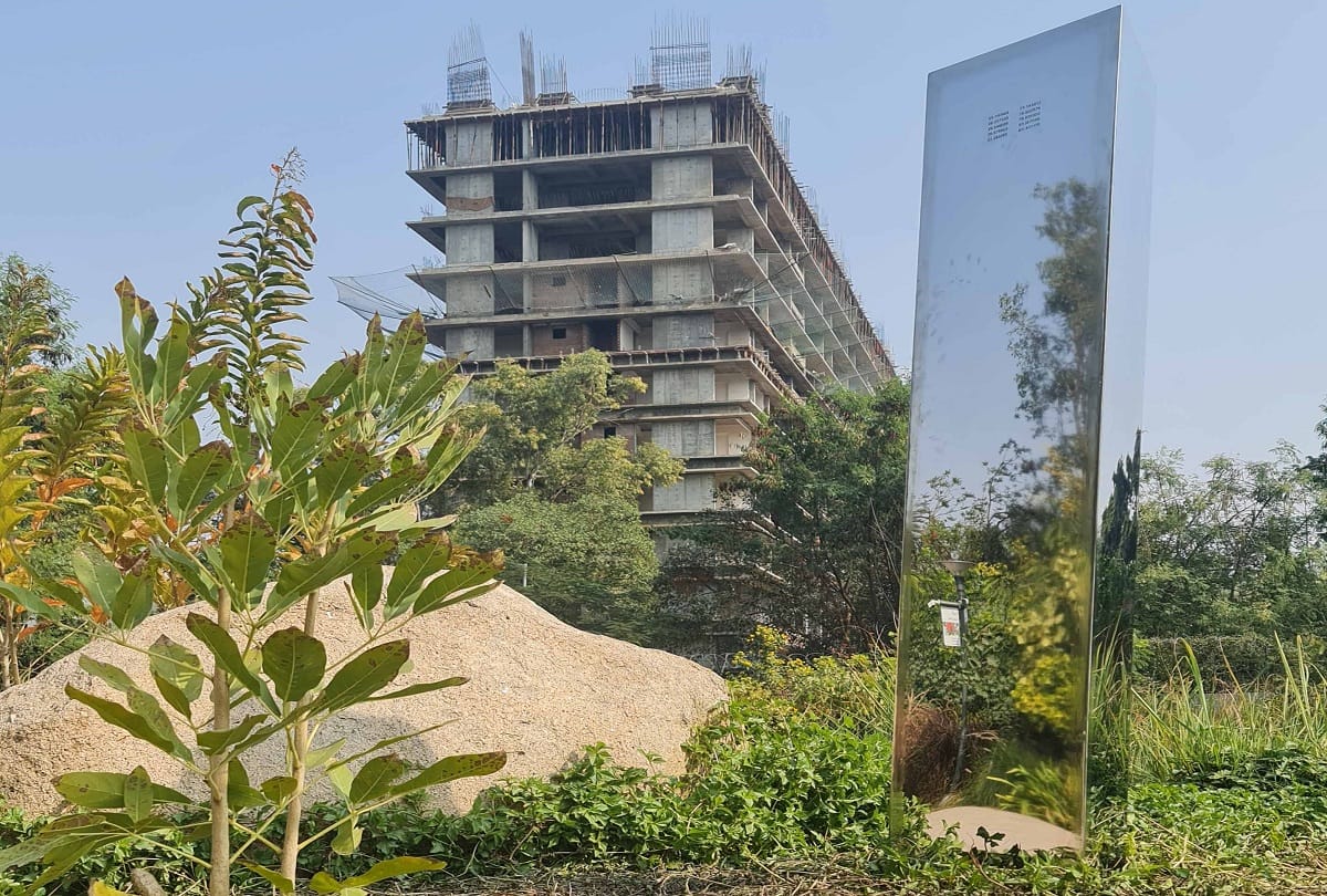 Mysterious monolith seen in Ahmedabad park