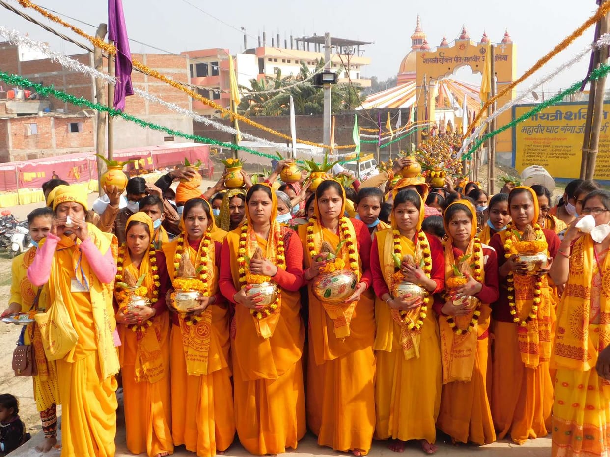The Kalash Yatra of Gayatri Mahayagya with beautiful tableaux