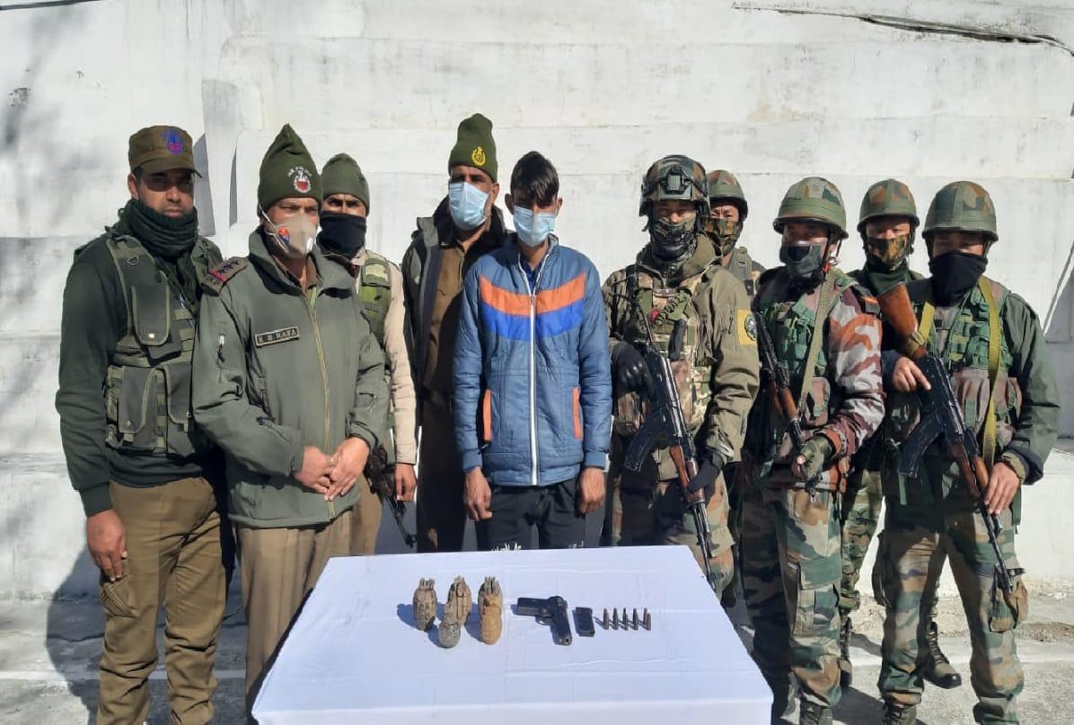 PISTOL AMMUNITION AND GRENADES RECOVERED IN MAHORE AREA OF REASI jammu kashmir