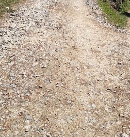 Resentment among people, damaged road of Chirani village not repaired