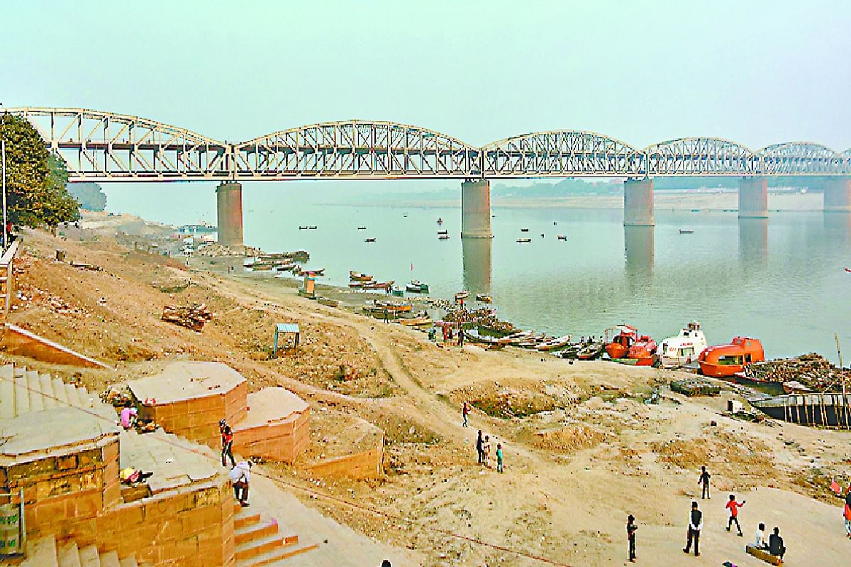 River Front Project In Varanasi Seven Km Four-lane Road Will Pass Through The Height Of 100 Feet From The Bottom Of The Ganges - Varanasi News - रिवर फ्रंट परियोजना:वाराणसी में गंगा