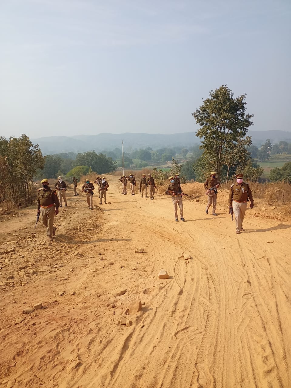 UP Bihar border naxalite movement Sonbhadra Police and PAC alert 