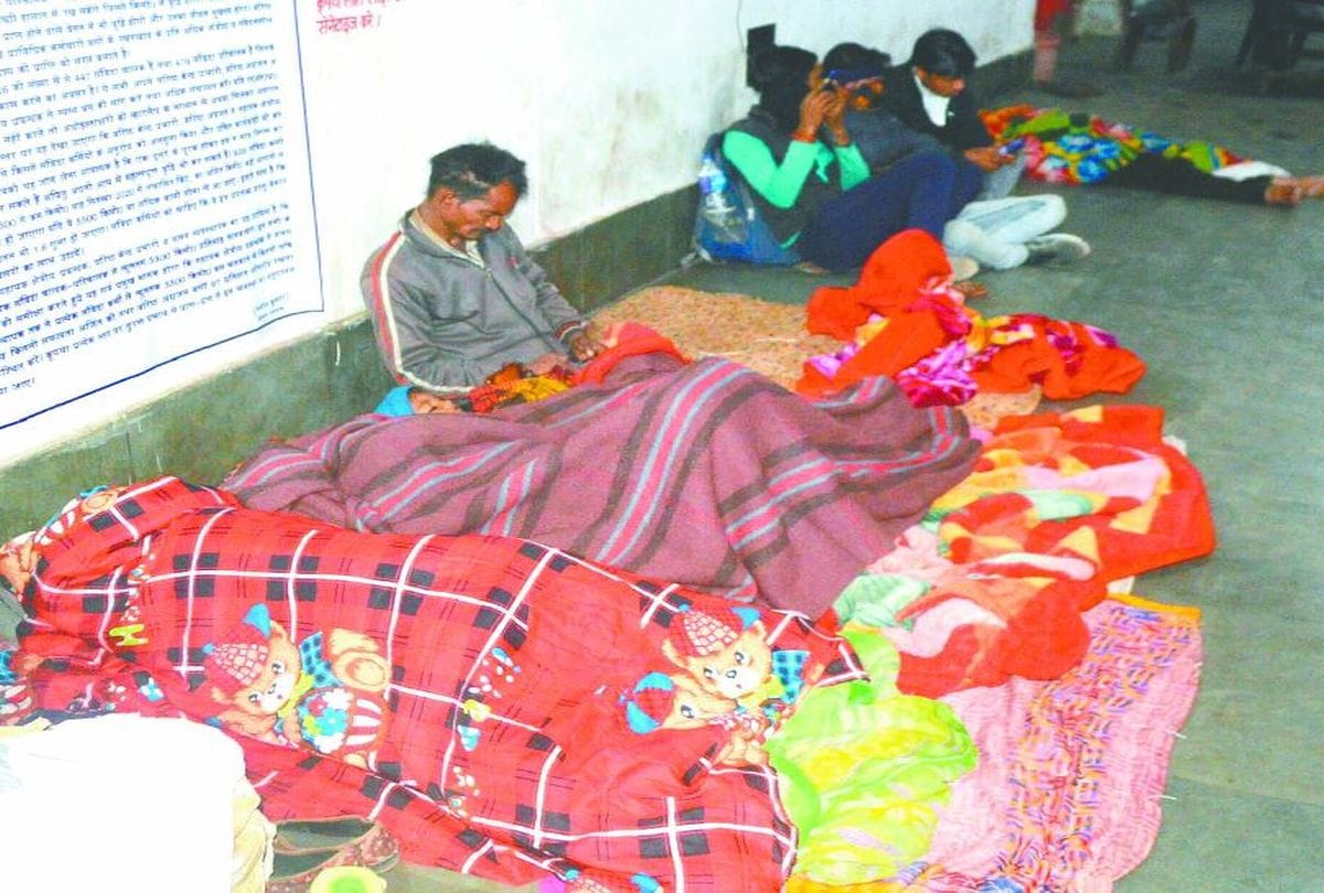 People Sleep At Footpath In Cold Winter Nights