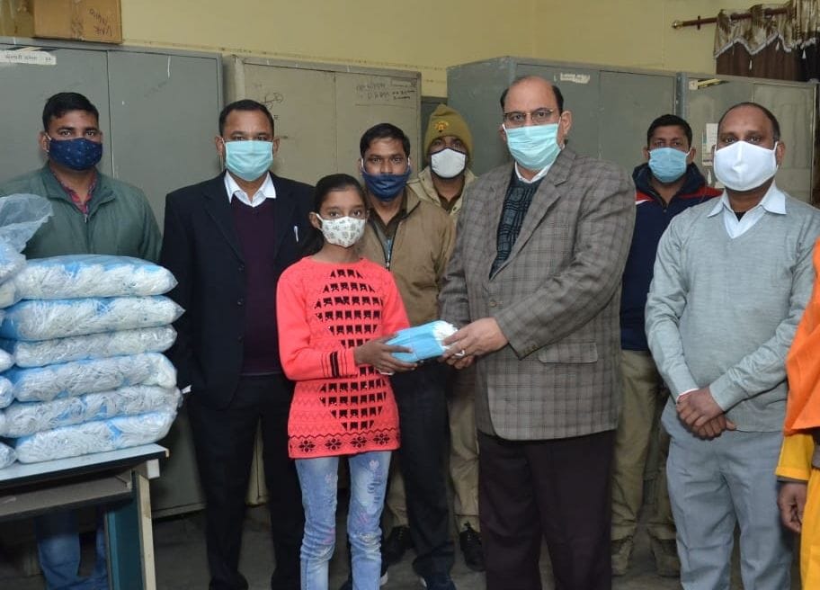 Ten year old Mridula is doing social service
