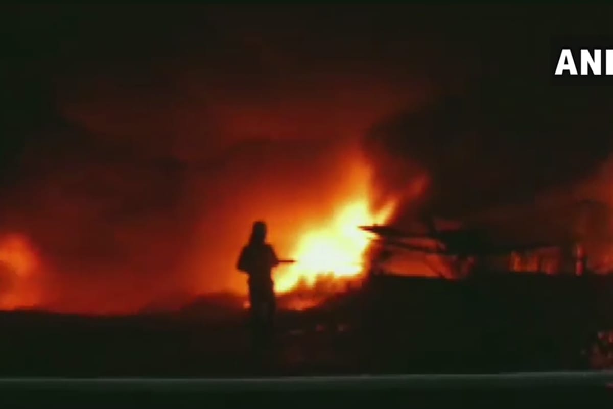 fire broke out at factory in indore shankar bagh area doused with help of more than 15 fire engines