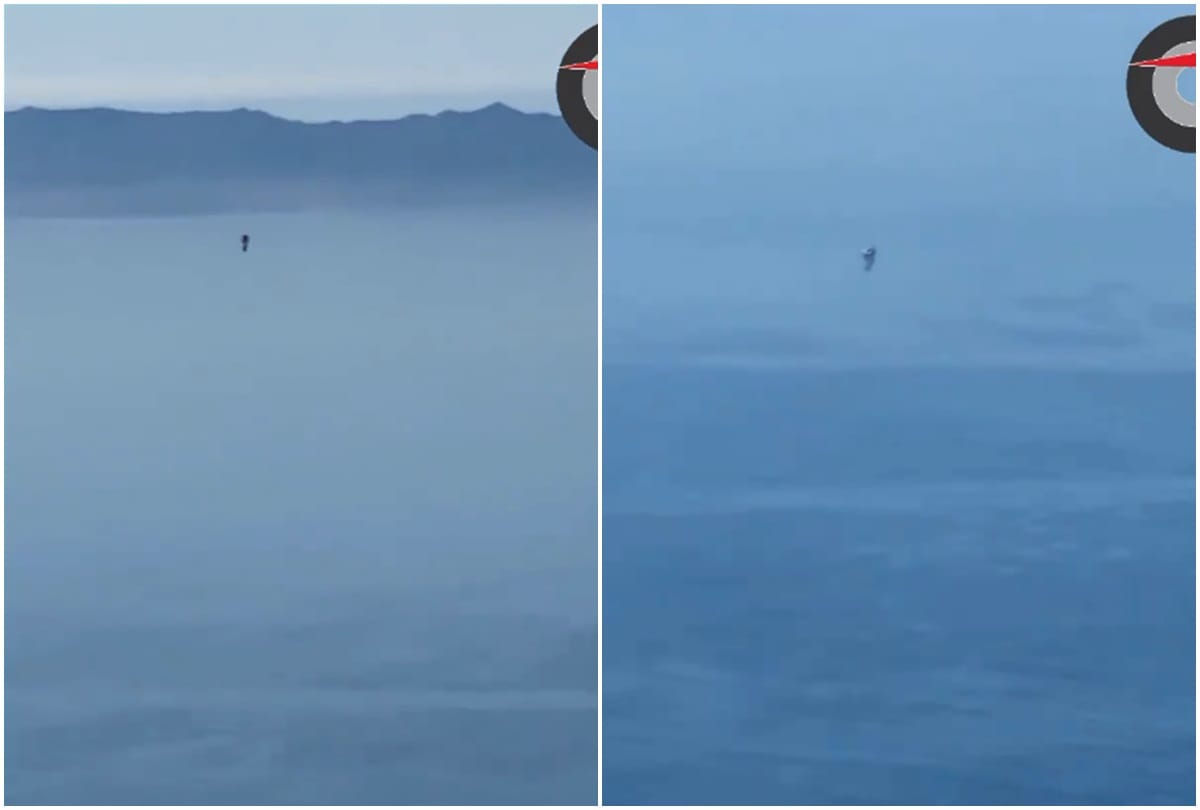 the mystery of the unidentified jet pack guy continues seen flying 3000 feet above coast in america