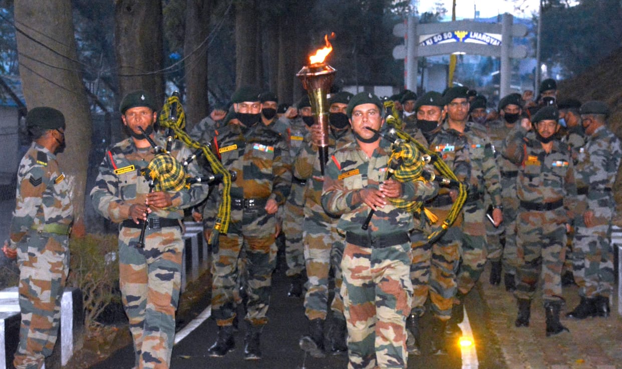 victory baton welcomed in pithoragarhj