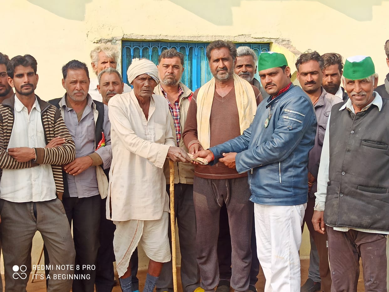 farmer donate six thousand for andolan