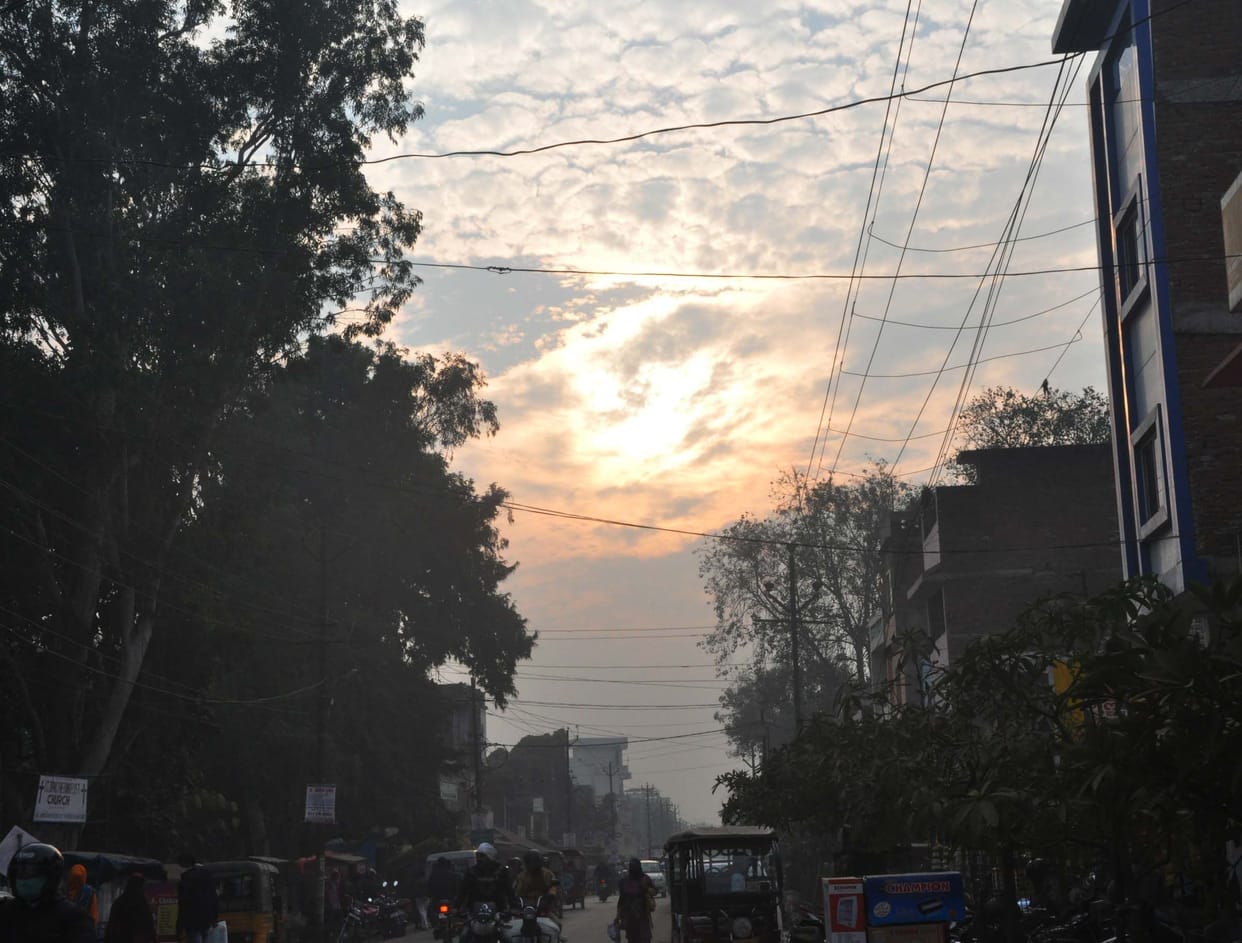 Cloudy in the sky, it may rain