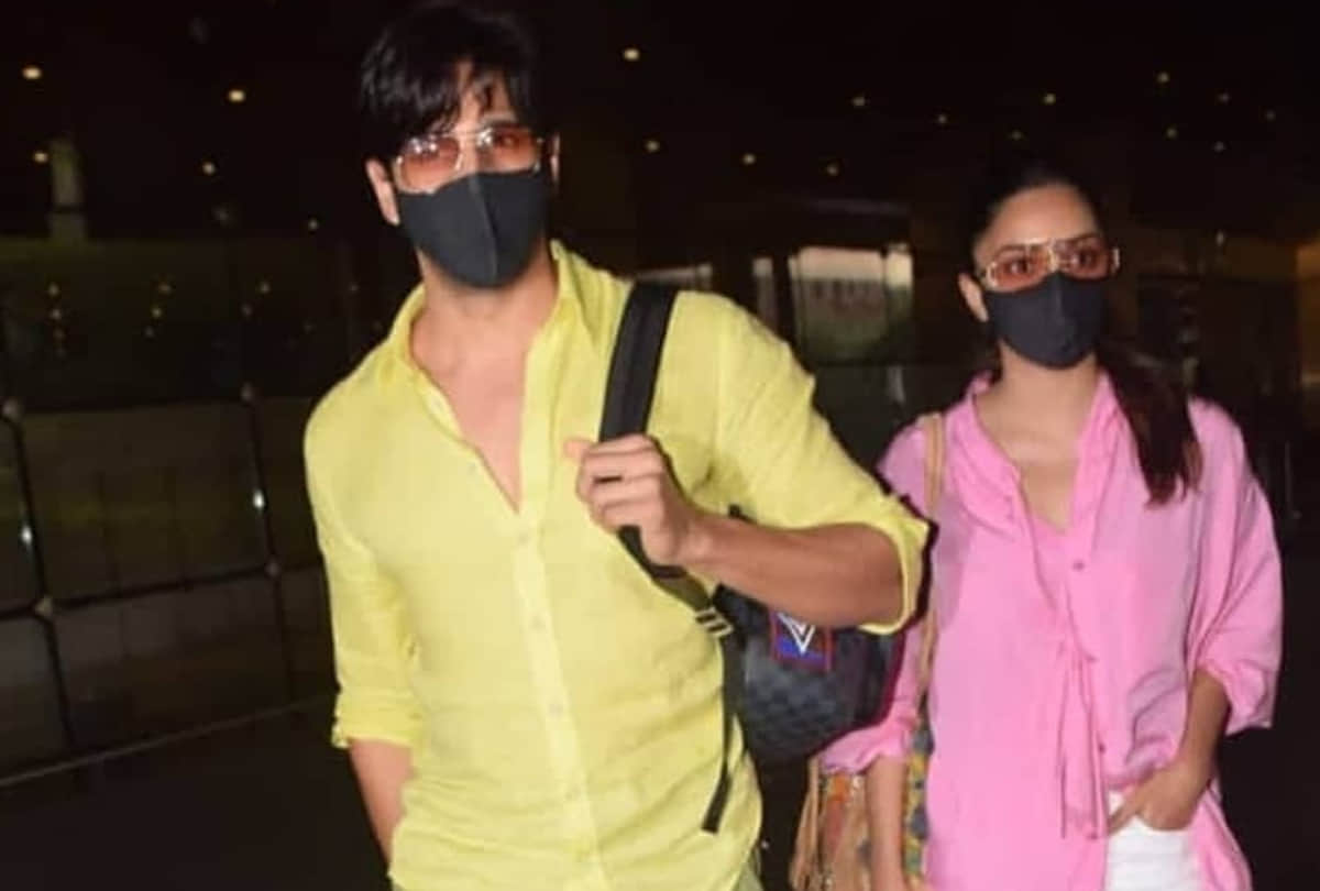 kiara advani return from maldives vacation look as usual hot at airport in pink shirt with shorts