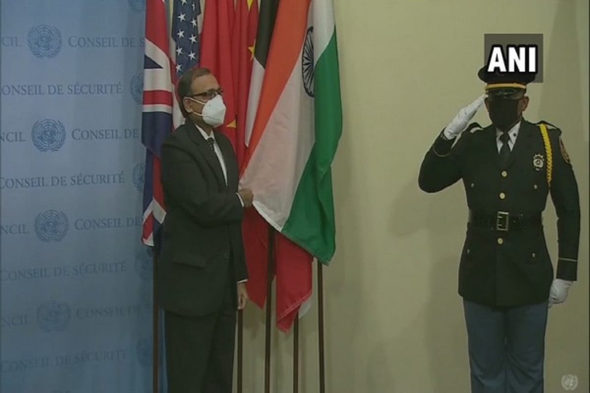 Indian flag installed at UNSC, start two year tenure in un security council