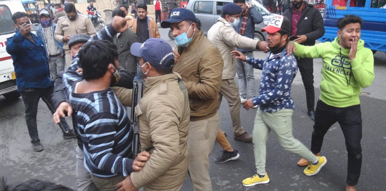 Fasting student leader admitted to hospital