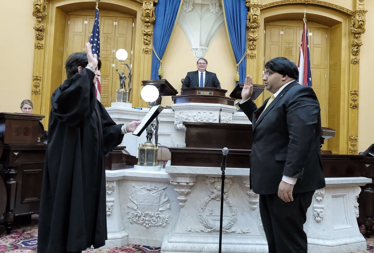 indian american niraj antani sworn in as ohio senator first from community to take such oath