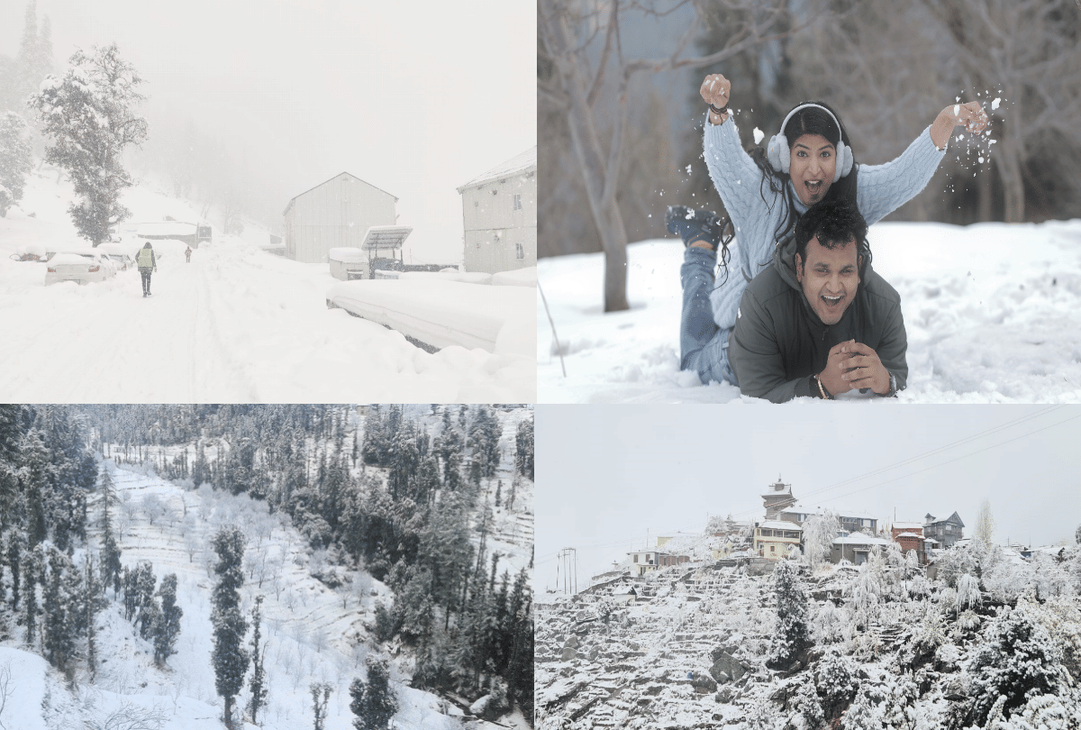 Himachal Weather report: 322 roads stalled due to snowfall in Himachal, avalanche alert in five districts, tourists enjoy in Shimla