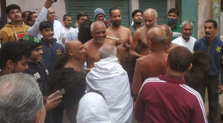 jain sant arrived